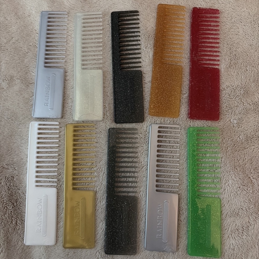Rainbow High Lot of 10 Doll Combs Glitter Metallic Clear Sparkle Assorted 4"